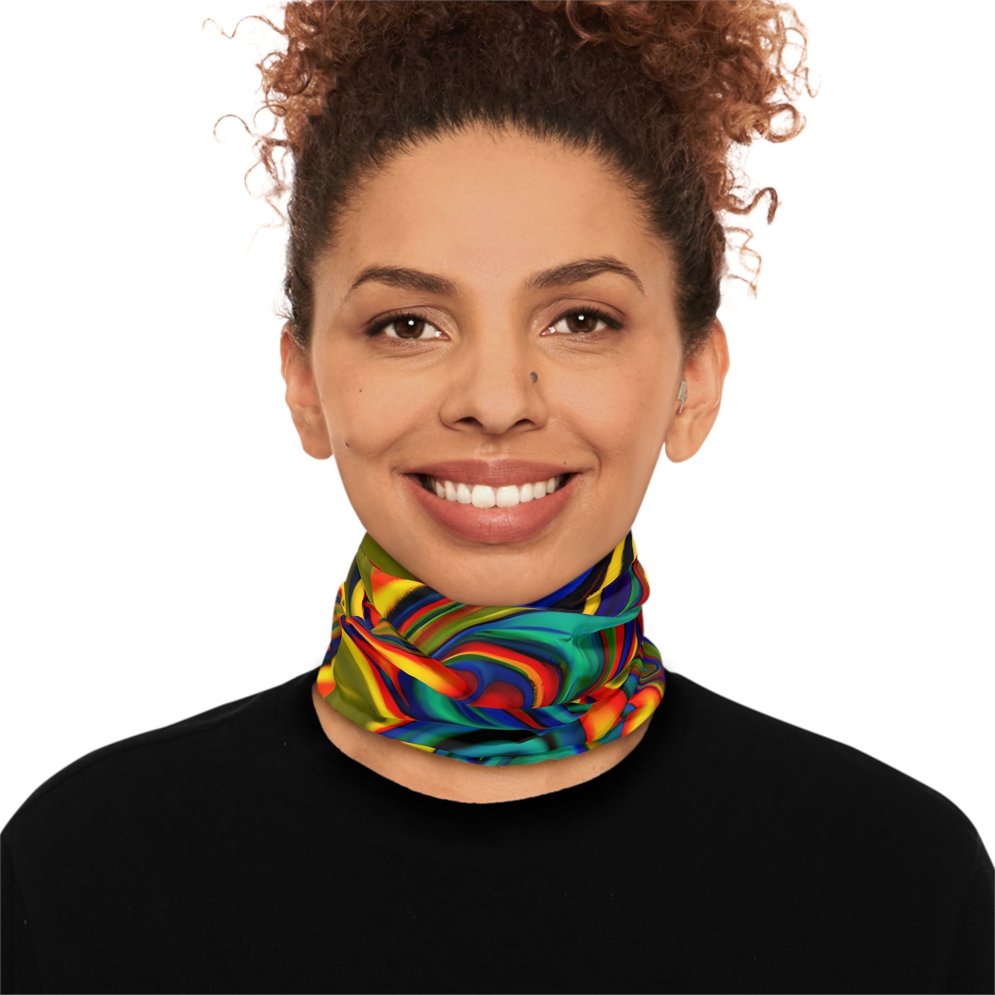Gaiters - Vibrant Rave Vibes Midweight Neck Gaiter - Acid Daddy