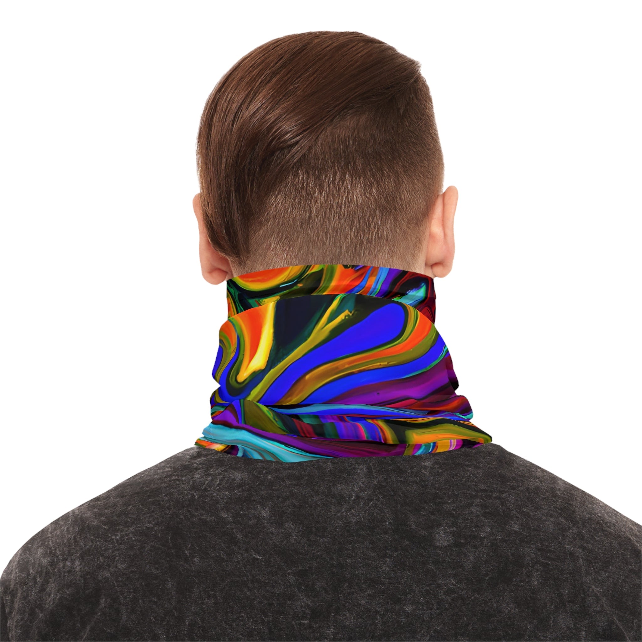 Gaiters - Vibrant Trippy Swish Midweight Neck Gaiter - Acid Daddy