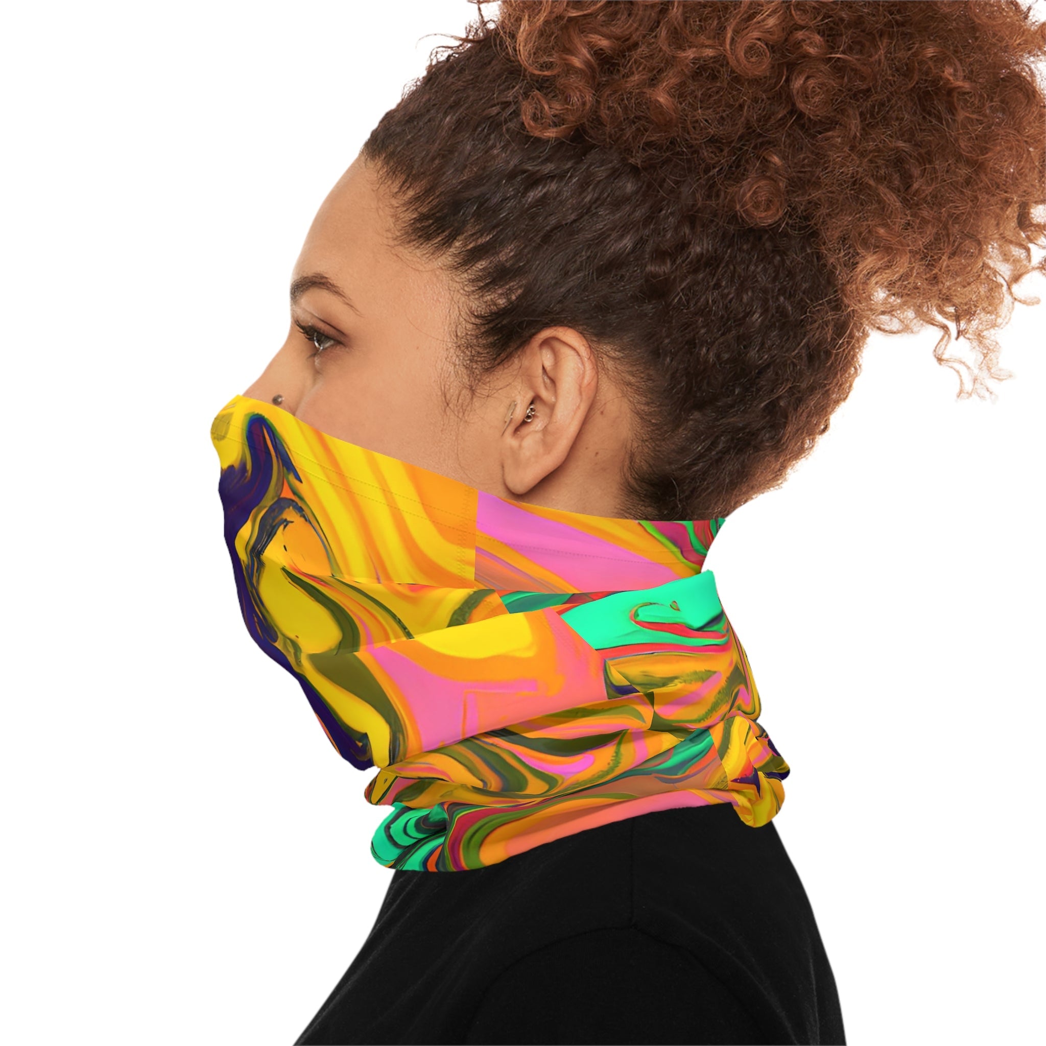 Gaiters - Vivid Golden Vibes Midweight Neck Gaiter - Acid Daddy