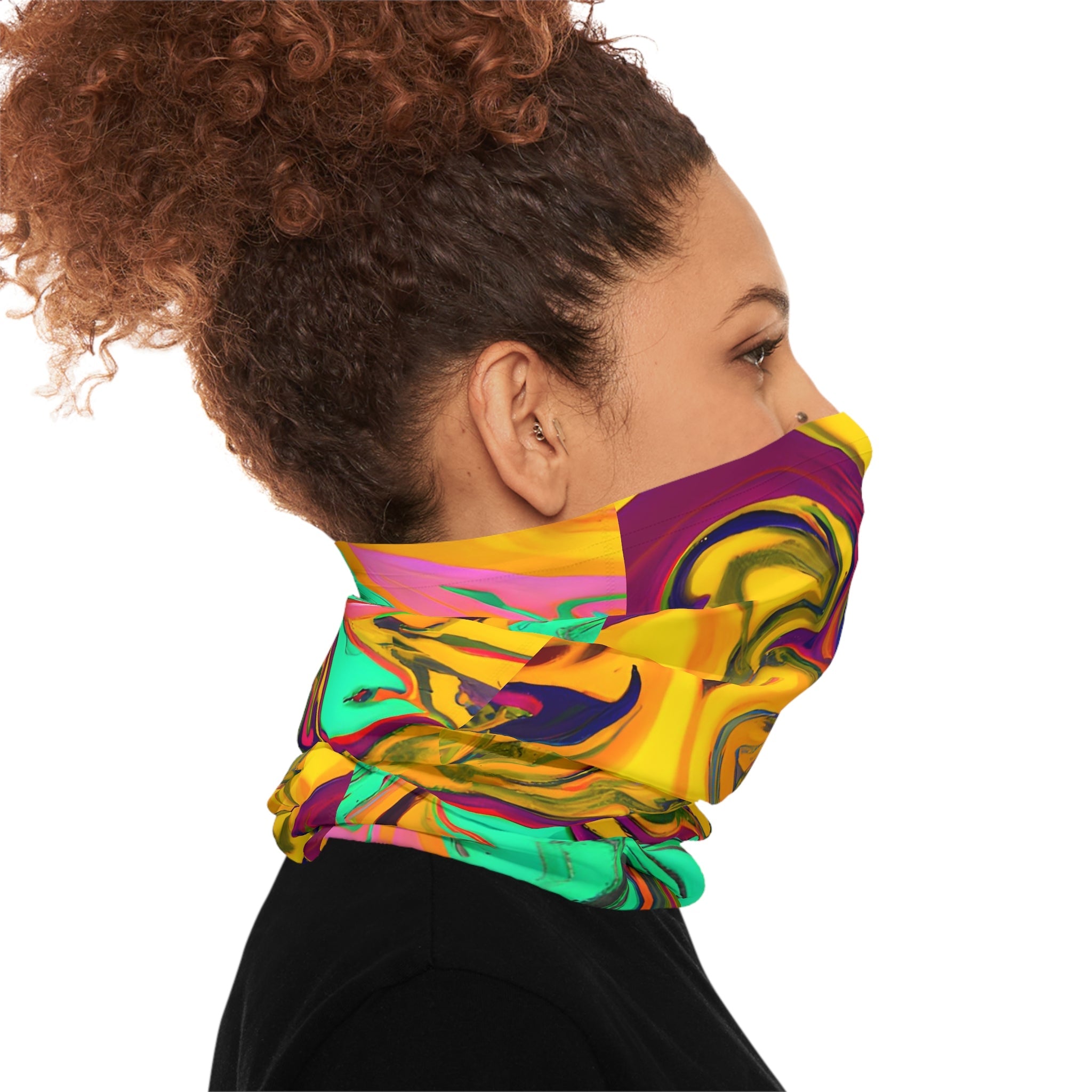 Gaiters - Vivid Golden Vibes Midweight Neck Gaiter - Acid Daddy