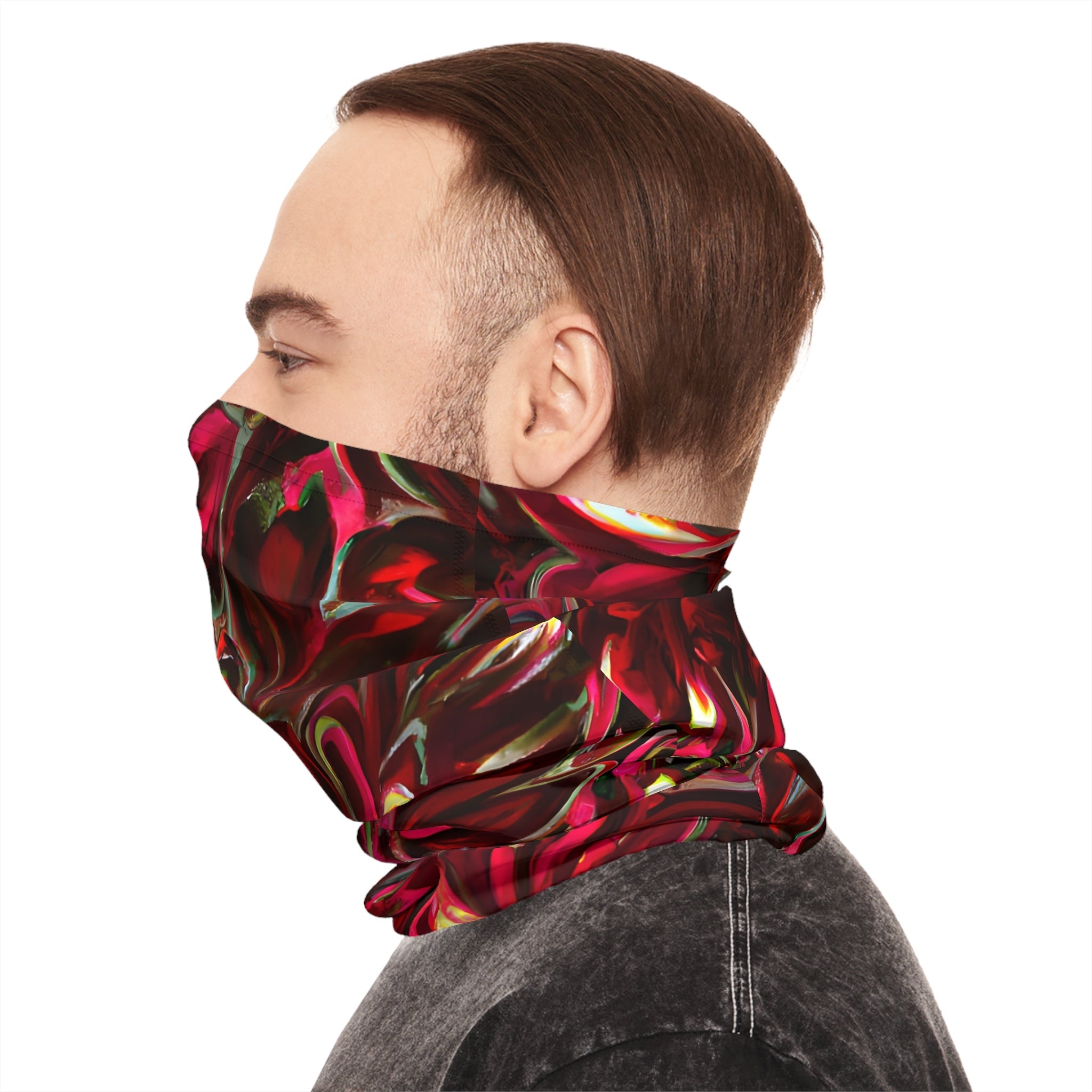 Gaiters - Vivid Roses Chic Lightweight Neck Gaiter - Acid Daddy
