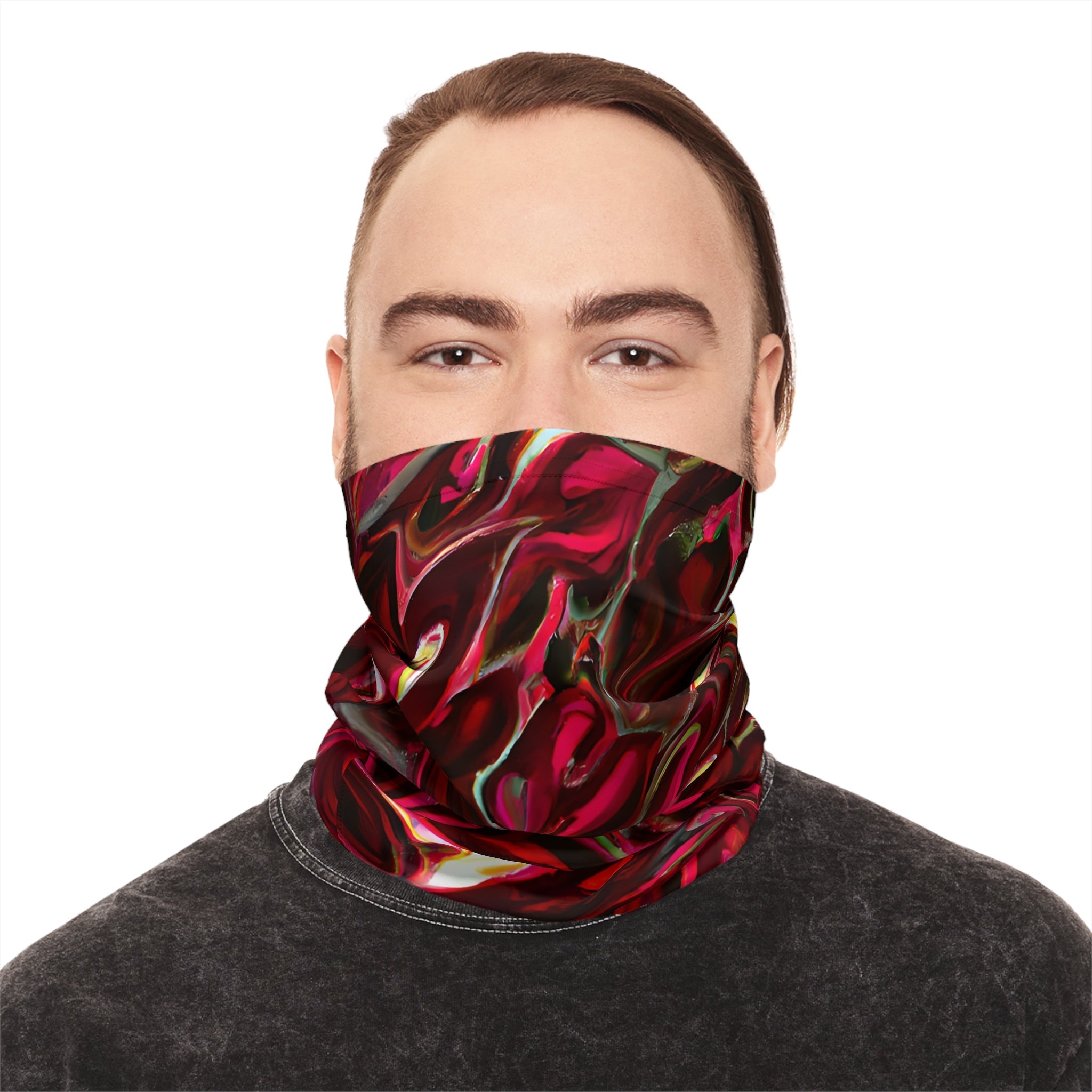 Gaiters - Vivid Roses Chic Lightweight Neck Gaiter - Acid Daddy