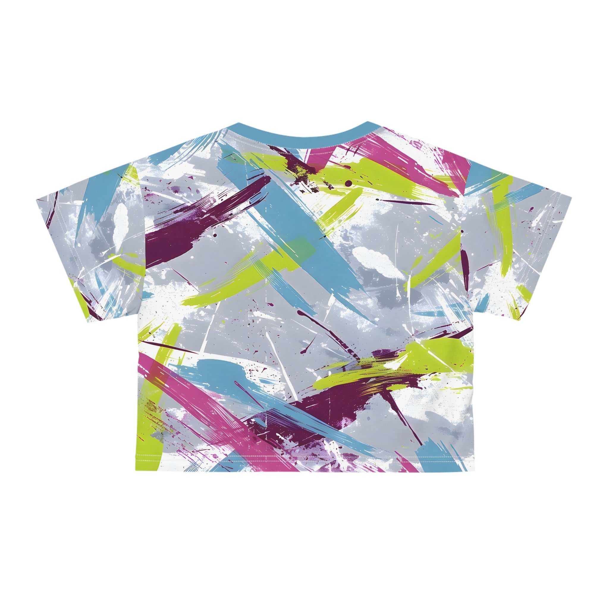 Crop Top Tees - Women's Cerulean Splash Crop Top Tee - Acid Daddy