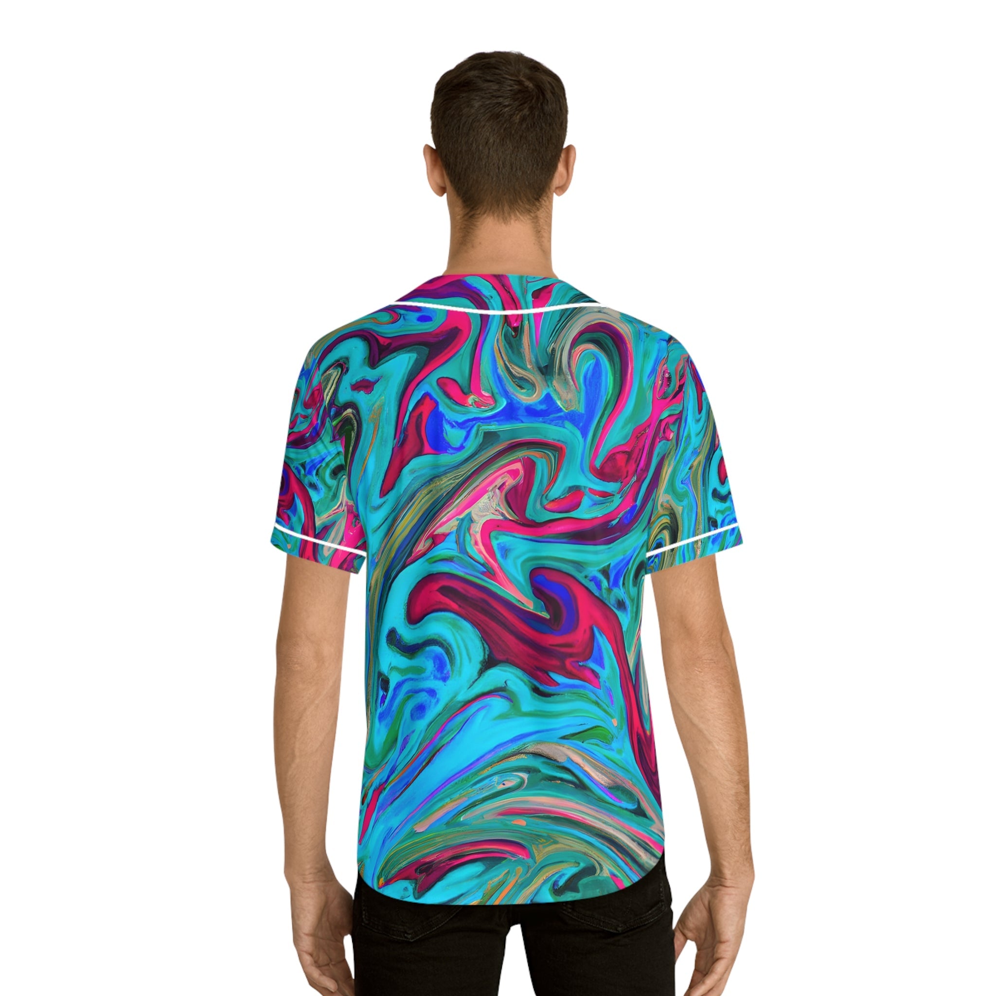 All Over Prints - Men's Polychromatic Baseball Jersey - Acid Daddy