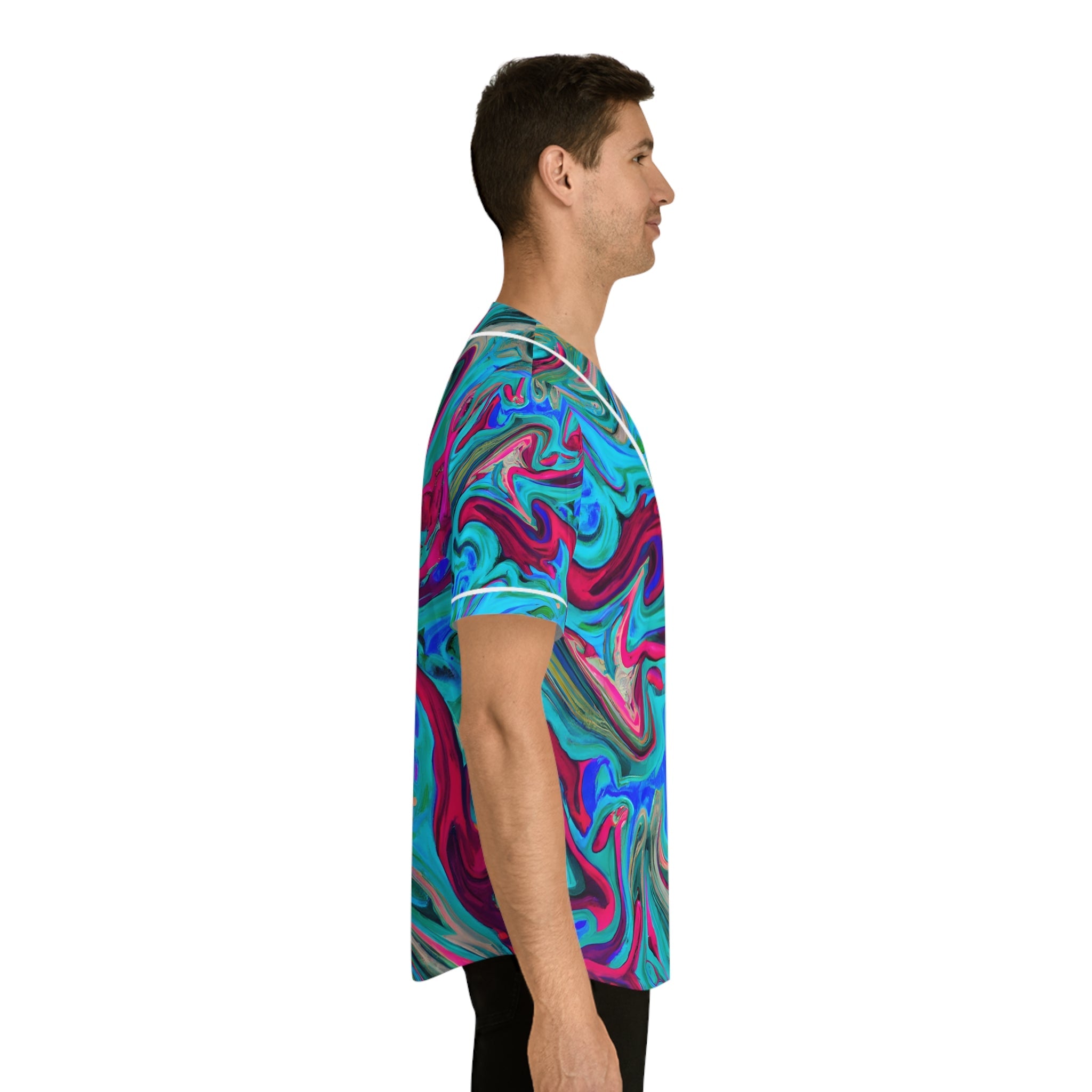 All Over Prints - Men's Polychromatic Baseball Jersey - Acid Daddy