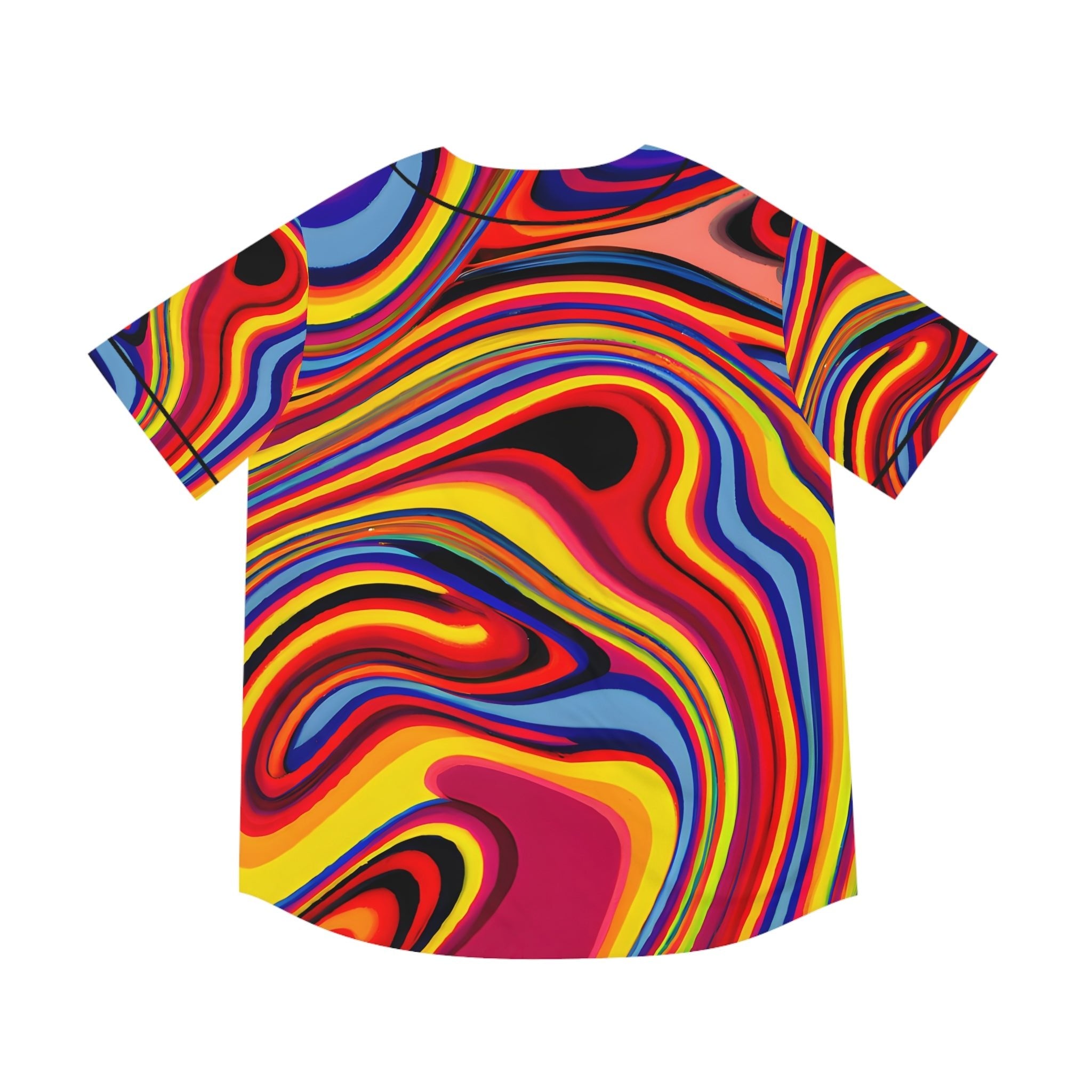 All Over Prints - Men's Trippy Baseball Jersey - Acid Daddy