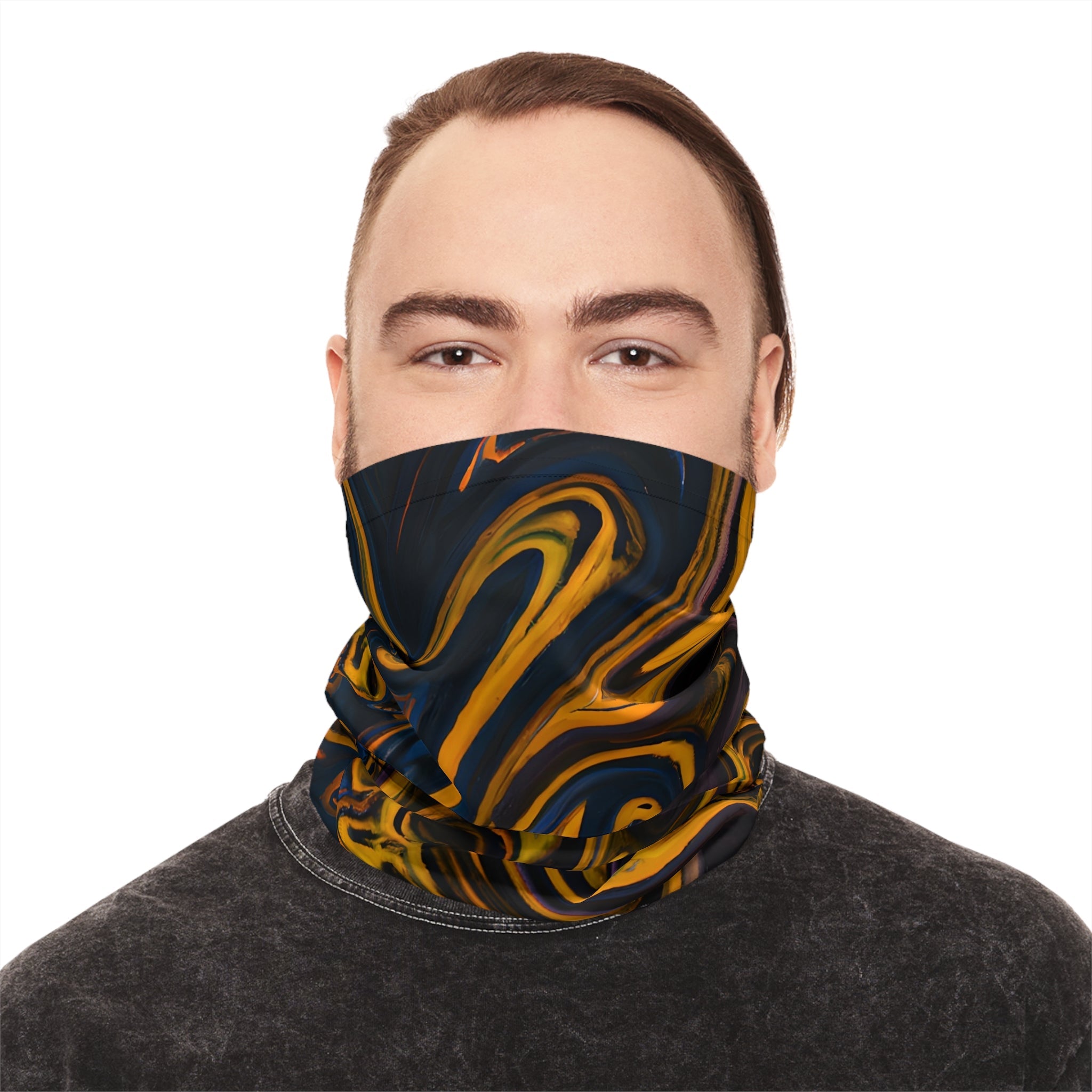 Gaiters - Kinetic Black Elegance Lightweight Neck Gaiter - Acid Daddy