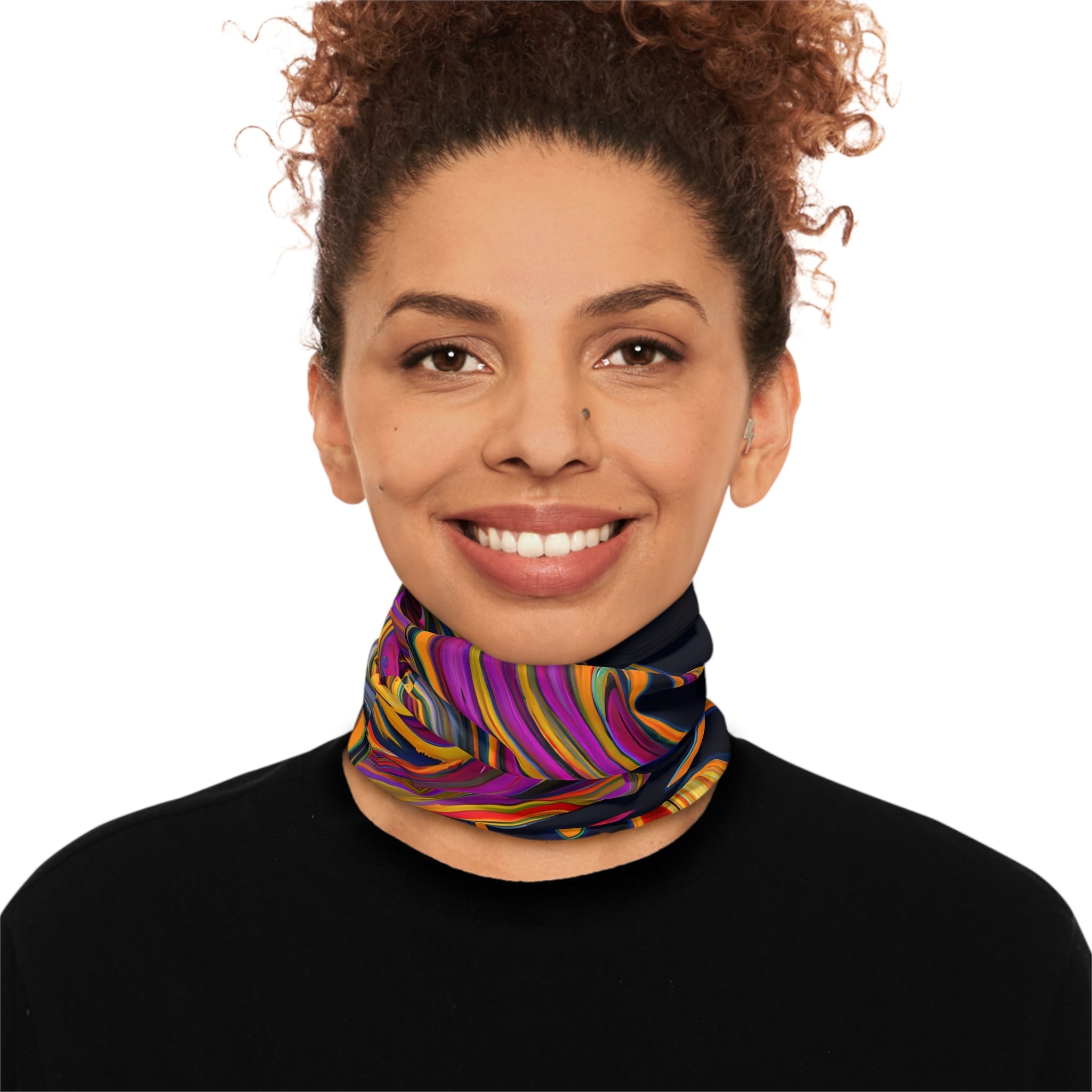 Gaiters - Nebulous Violet Starlight Lightweight Neck Gaiter - Acid Daddy