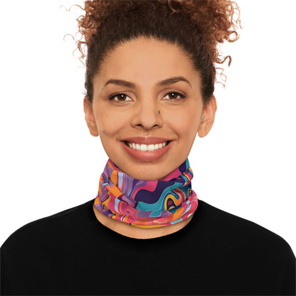 Gaiters - Psychedelic Peach Lilac Lightweight Neck Gaiter - Acid Daddy