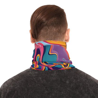 Gaiters - Psychedelic Peach Lilac Lightweight Neck Gaiter - Acid Daddy