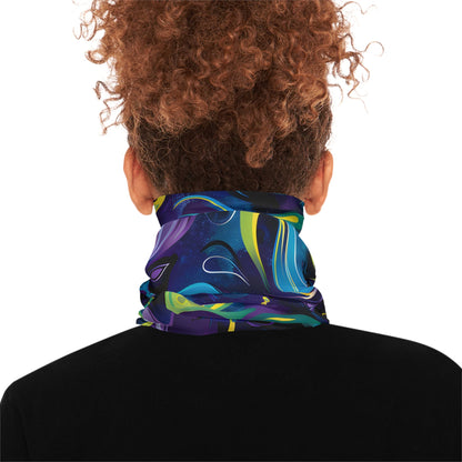 All Over Prints - Psychedelic Turquoise Lightweight Neck Gaiter - Acid Daddy