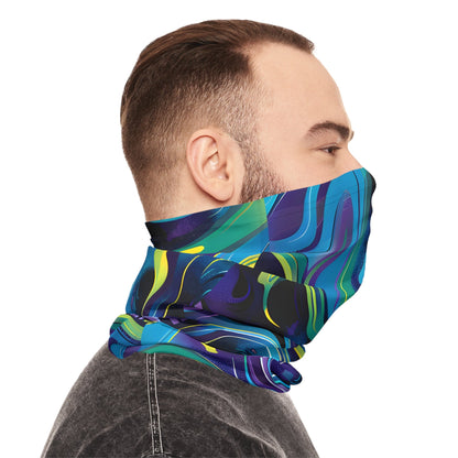 All Over Prints - Psychedelic Turquoise Lightweight Neck Gaiter - Acid Daddy