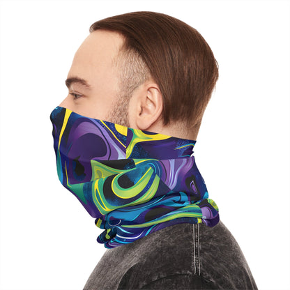 All Over Prints - Psychedelic Turquoise Lightweight Neck Gaiter - Acid Daddy